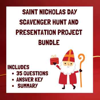 Preview of Saint Nicholas Day Scavenger Hunt and Presentation Project Bundle