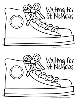Saint Nicholas Day Shoe Coloring FREEBIE by Maria from Kinder Craze