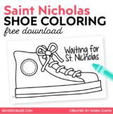 Saint Nicholas Day Shoe Coloring FREEBIE