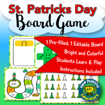 Preview of Saint Patrick Day Board Game for Physical Education, Elementary