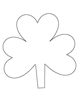 Preview of Saint Patrick Day Shamrock Template