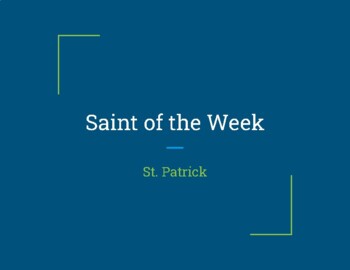 Preview of Saint Patrick - Saint of the week