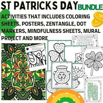 Preview of Saint Patrick’s Day  Activities,Shamrock, Zentangle,Dot markers BUNDLE