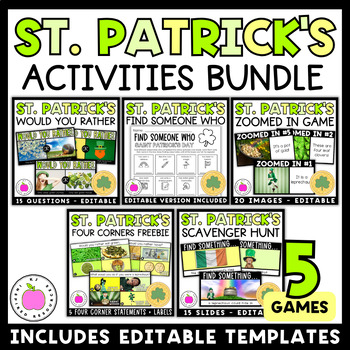 Preview of Saint Patrick's Day Activities and Games Bundle