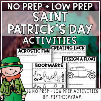 Preview of Saint Patrick's Day Activity Pack with Editable Bingo Cards