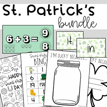 Preview of St Patrick's Day | Print and Digital Resources | ELA and Math Bundle