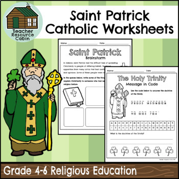 Preview of Saint Patrick's Day Catholic Activities (Grade 4-6 Religious Education)