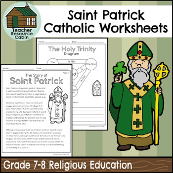 Preview of Saint Patrick's Day Catholic Activities (Grade 7-8 Religious Education)