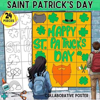 Preview of Saint Patrick's Day Collaborative Poster Craft,Mural Project Bulletin Board