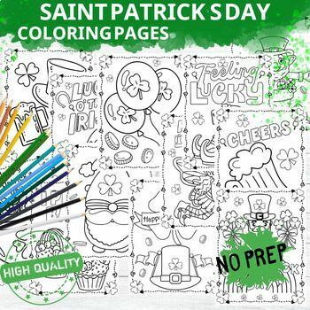 Preview of Saint Patrick’s Day Coloring Pages  (12 HQ Printable Coloring Pages)