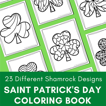 Preview of Saint Patrick's Day Coloring Pages (23 Intricate Shamrock Designs for Coloring)