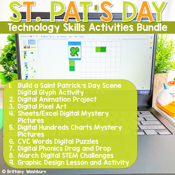 Preview of Saint Patrick's Day Computer Lab Activities K-5