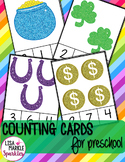 Saint Patrick's Day Counting Cards for Preschool Math Center