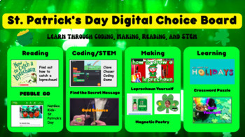 Preview of Saint Patrick's Day Digital Choice Board