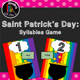 Saint Patrick's Day Dolch Syllable Sorting Match Game