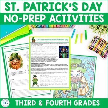 Preview of Saint Patrick's Day No-Prep Activities for 3rd Grade and 4th Grade