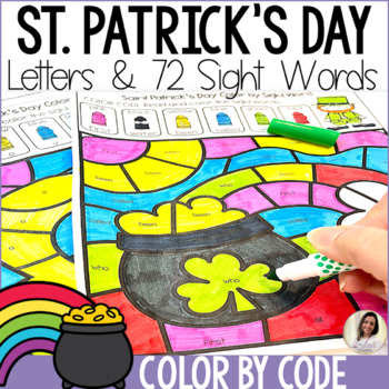 Preview of Saint Patrick's Day Editable Color By Code Activity