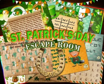 Preview of Escape Rooms for adults - St Patricks day game