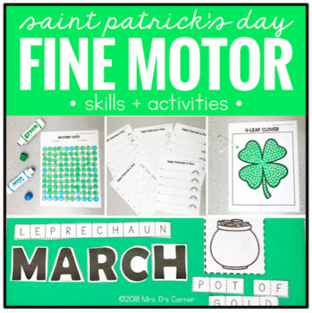 Preview of Saint Patrick's Day Fine Motor Skills and Activities