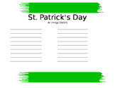 Saint Patrick's Day Free Write