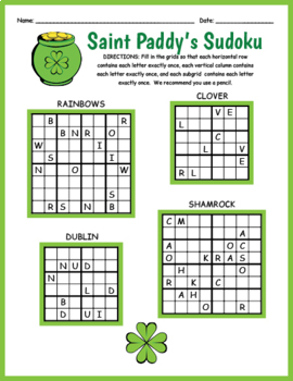 sudoku worksheets teaching resources teachers pay teachers