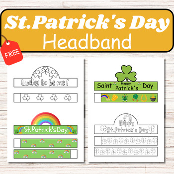 Preview of Saint Patrick's Day Headband, Craft&Color Activities,
