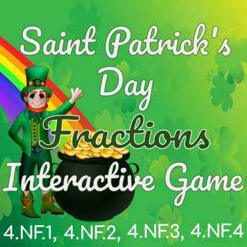 Preview of Saint Patrick's Day Interactive Digital Fractions Game for Google Slides