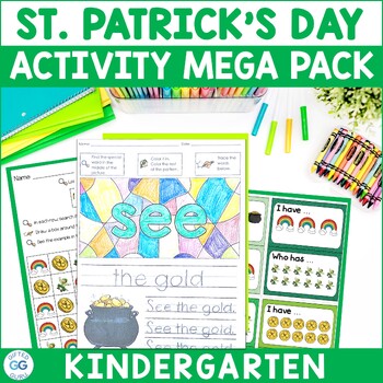 Preview of Saint Patrick's Day Kindergarten Activities Differentiated MEGA PACK