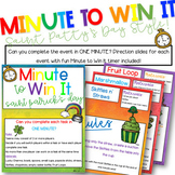 Minute to Win It Games for Saint Patrick's Day with BONUS 