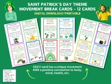 Saint Patrick's Day Movement Break Cards, Set of 12,  Clas
