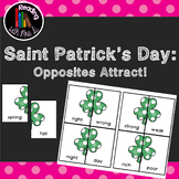 Saint Patrick's Day Opposites Attract Antonym match game