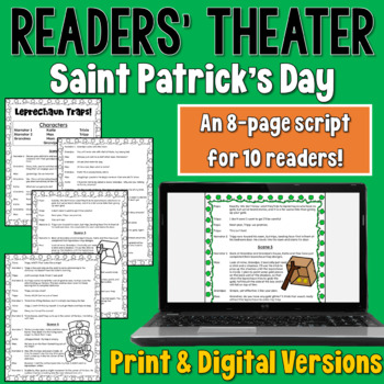 Preview of Saint Patrick's Day Readers' Theater Script (5-10 parts) | PDF and Digital |