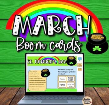 Preview of Saint Patrick's Day Reading Comprehension Boom Cards