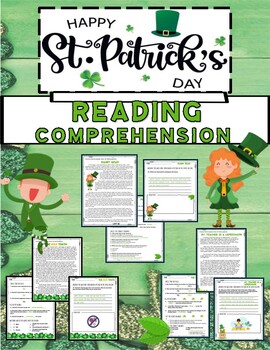 Preview of Saint Patrick's Day Reading Comprehension Bundle: Fun Leprechaun Tales and Test