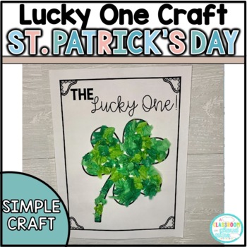 Preview of Saint Patrick's Day SIMPLE Shamrock Craft {Lucky One Art & Fine Motor}