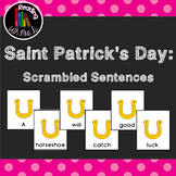 16 Saint Patrick's Day Scrambled Sentences PLUS Recording Pages