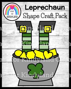 Preview of Leprechaun Craft, Math Shape Activity: Saint Patrick's Day Center