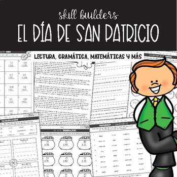 Preview of Saint Patricks Day Skill Builders in Spanish | Día de San Patricio