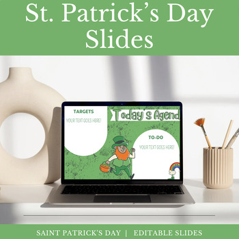 Preview of Saint Patrick's Day Slides Templates | Morning Meetings, Agendas, Lessons, etc