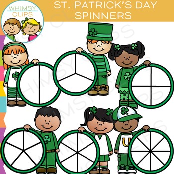 Preview of Kids Spinners for Saint Patrick's Day Clip Art