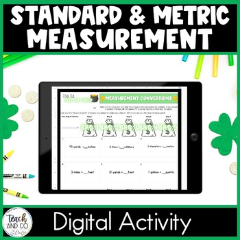 Preview of Saint Patrick's Day Standard & Metric Measurement Conversions Digital Activity