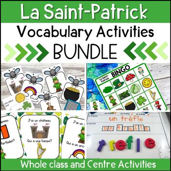 Preview of La Saint-Patrick:  French Saint Patrick's Day Vocabulary BUNDLE