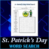 Saint Patrick's Day Word Search Puzzle