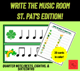 Saint Patrick's Day Write The Room: Music Rhythm! Quarters