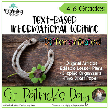 Preview of Saint Patrick's Day Writing Activities: Text Based Informational Writing Prompt