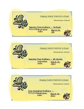 Preview of Saint Patrick’s Day gift certificates