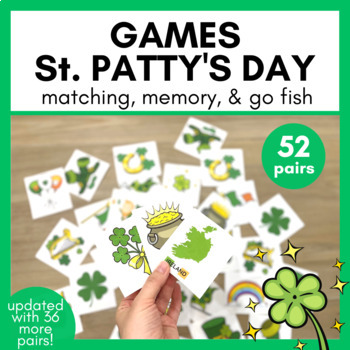 Preview of Saint Patrick’s Patty's Day Themed Matching Games and Activities