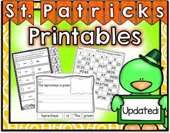 Preview of St. Patrick's Day Printables
