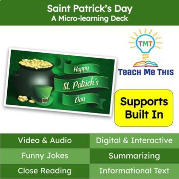 Preview of Saint Patricks Day Informational Text Reading Passage and Activities