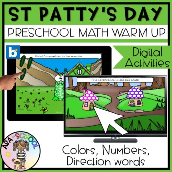 Preview of Saint Patricks Day Preschool Math Warm Up DIGITAL ACTIVITIES
